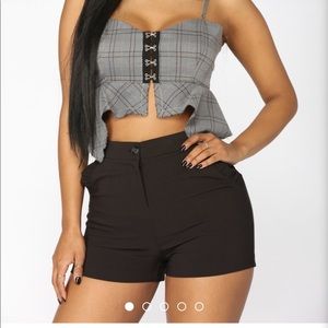 Plaid top fashion nova